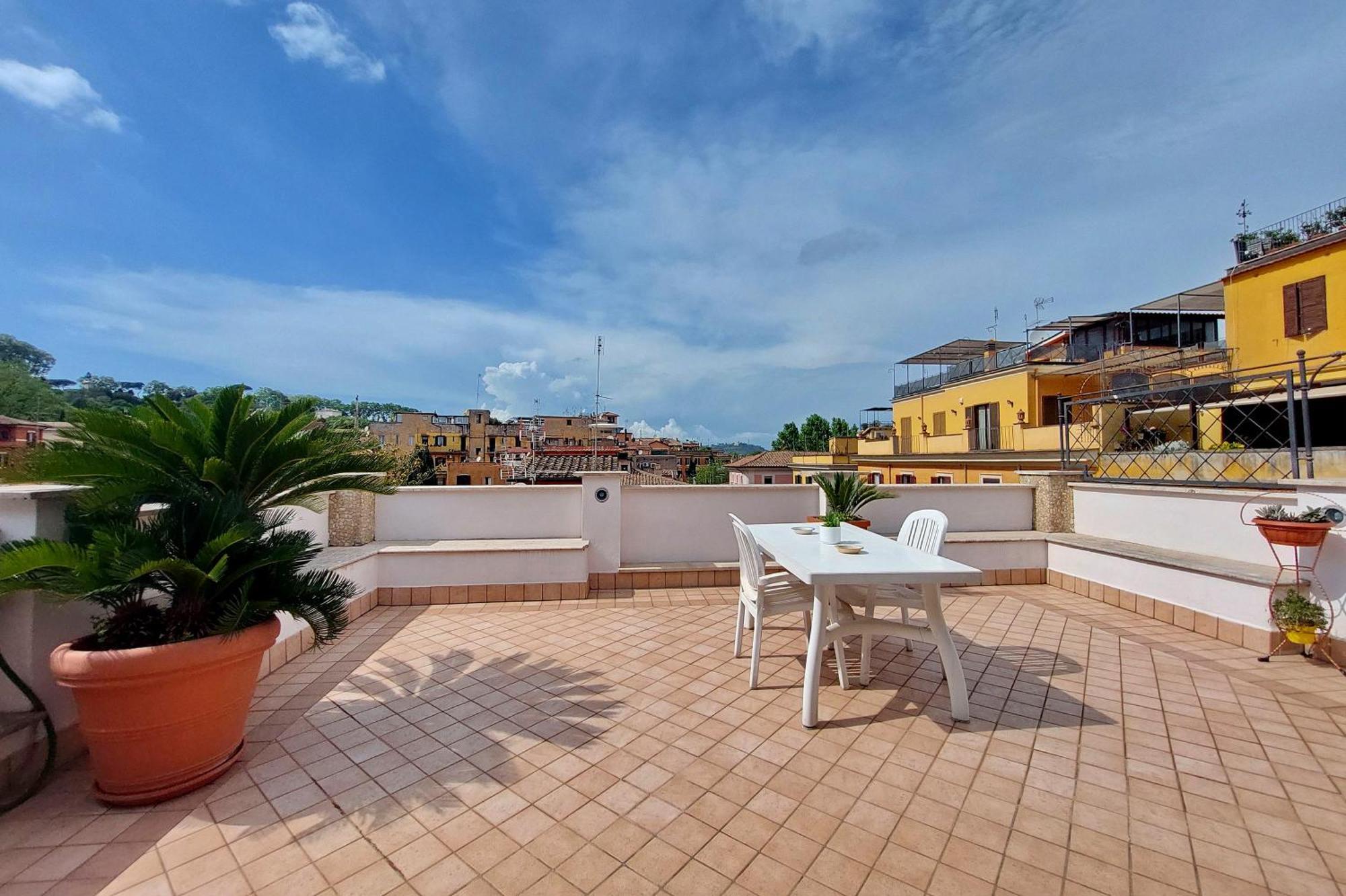 Privatunterkunft Magic Trastevere On Roof Terrace Rom
