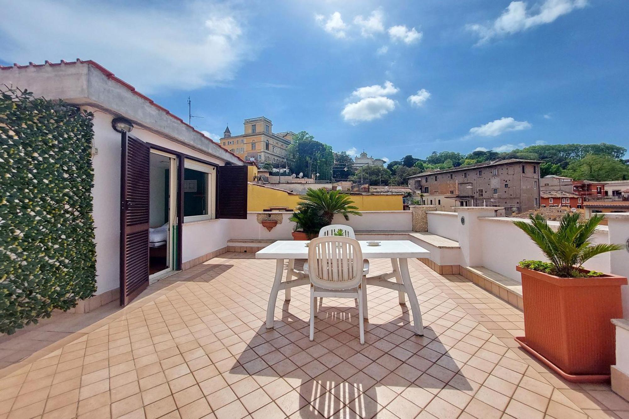 Privatunterkunft Magic Trastevere On Roof Terrace *