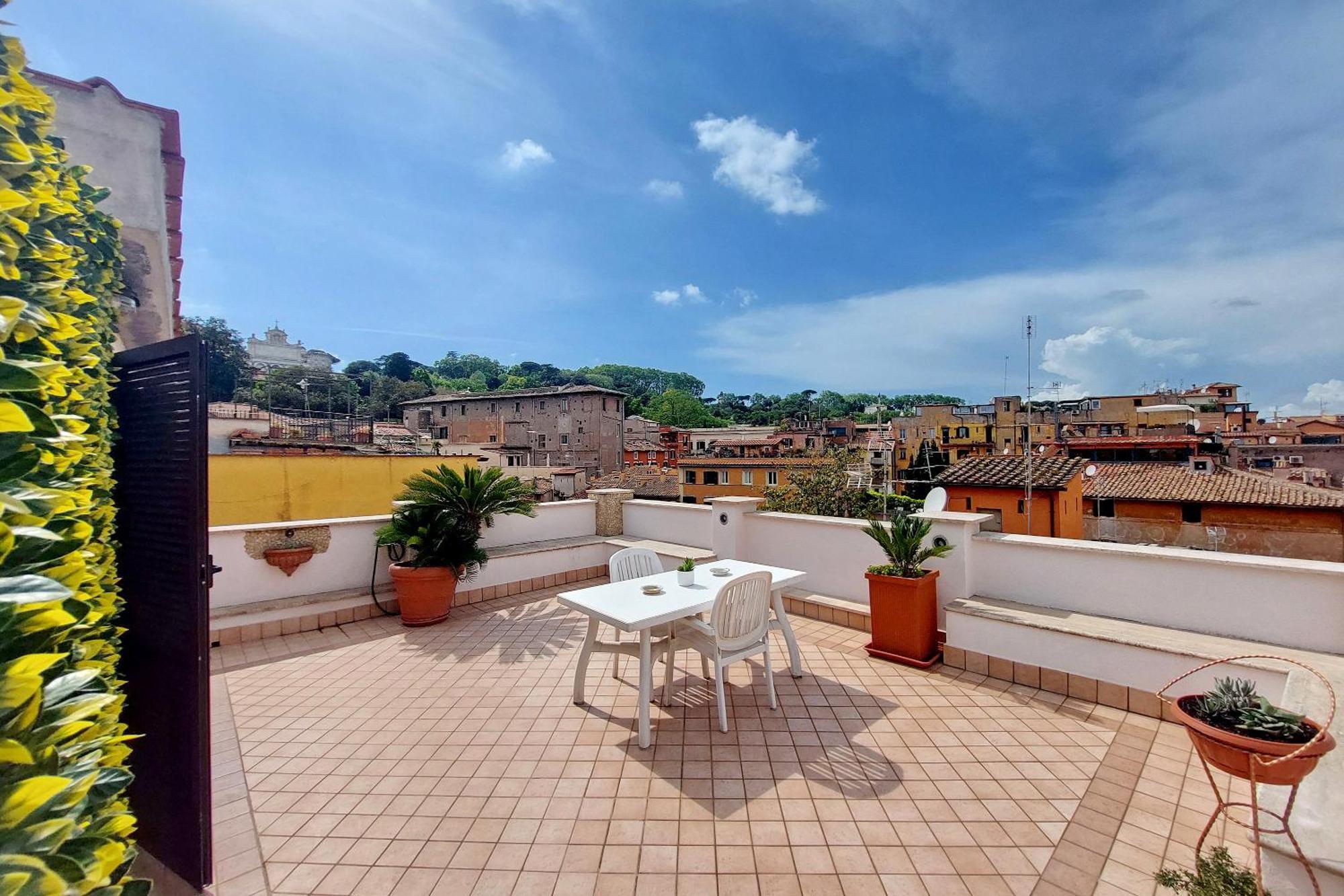 Privatunterkunft Magic Trastevere On Roof Terrace *